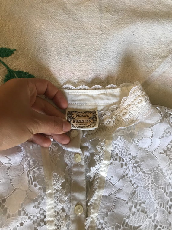 Jessica's Gunnies Lace Blouse with Square Neck