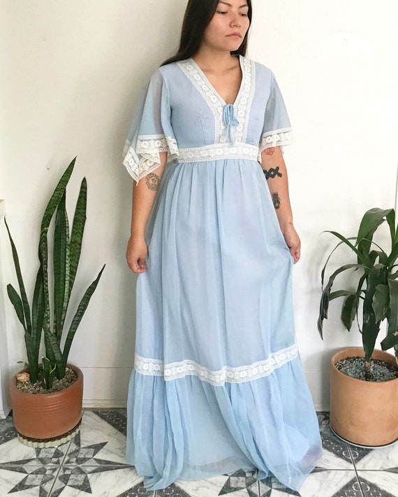 Powder Blue Gunne Sax Style Dress