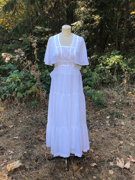 Vintage Jody T Maxi White Dress