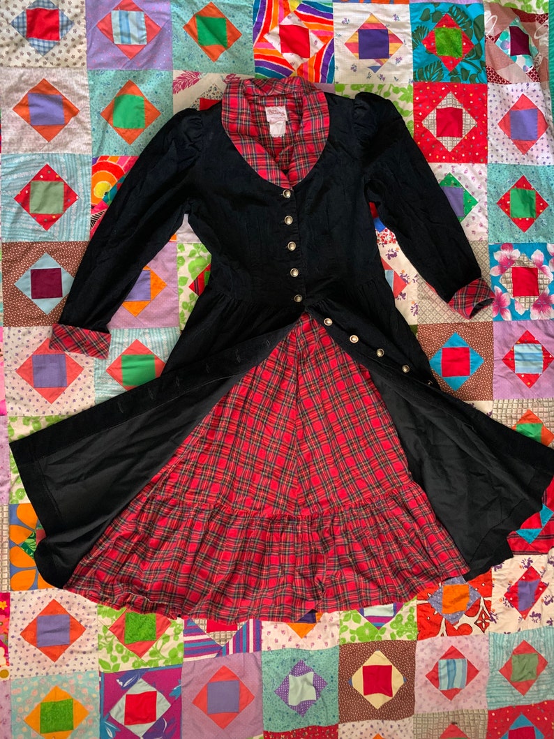 Lanz corduroy dress coat with skirt