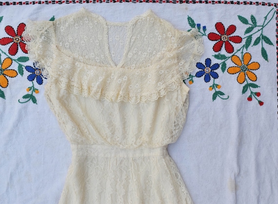 Gunne Sax Lace Wedding Dress Small