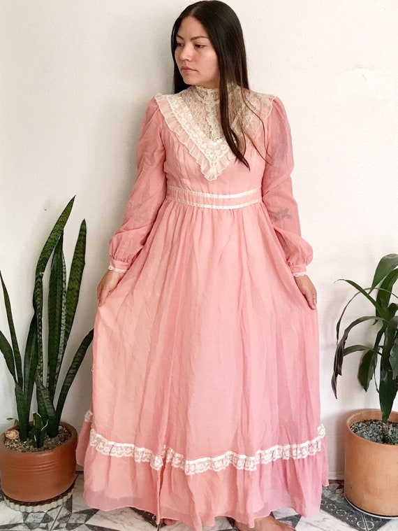 Gunne Sax Style Victorian Prairie Dress
