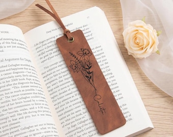 Marcapáginas de cuero personalizado, marcapáginas grabado a medida, regalo para profesores, regalo de agradecimiento para profesores, marcapáginas personalizado para lectores.