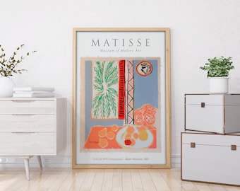 Poster "Natura morta con melograni" di Henri Matisse - Arte di frutta audace in cornice di legno fatta a mano per un'elegante decorazione murale