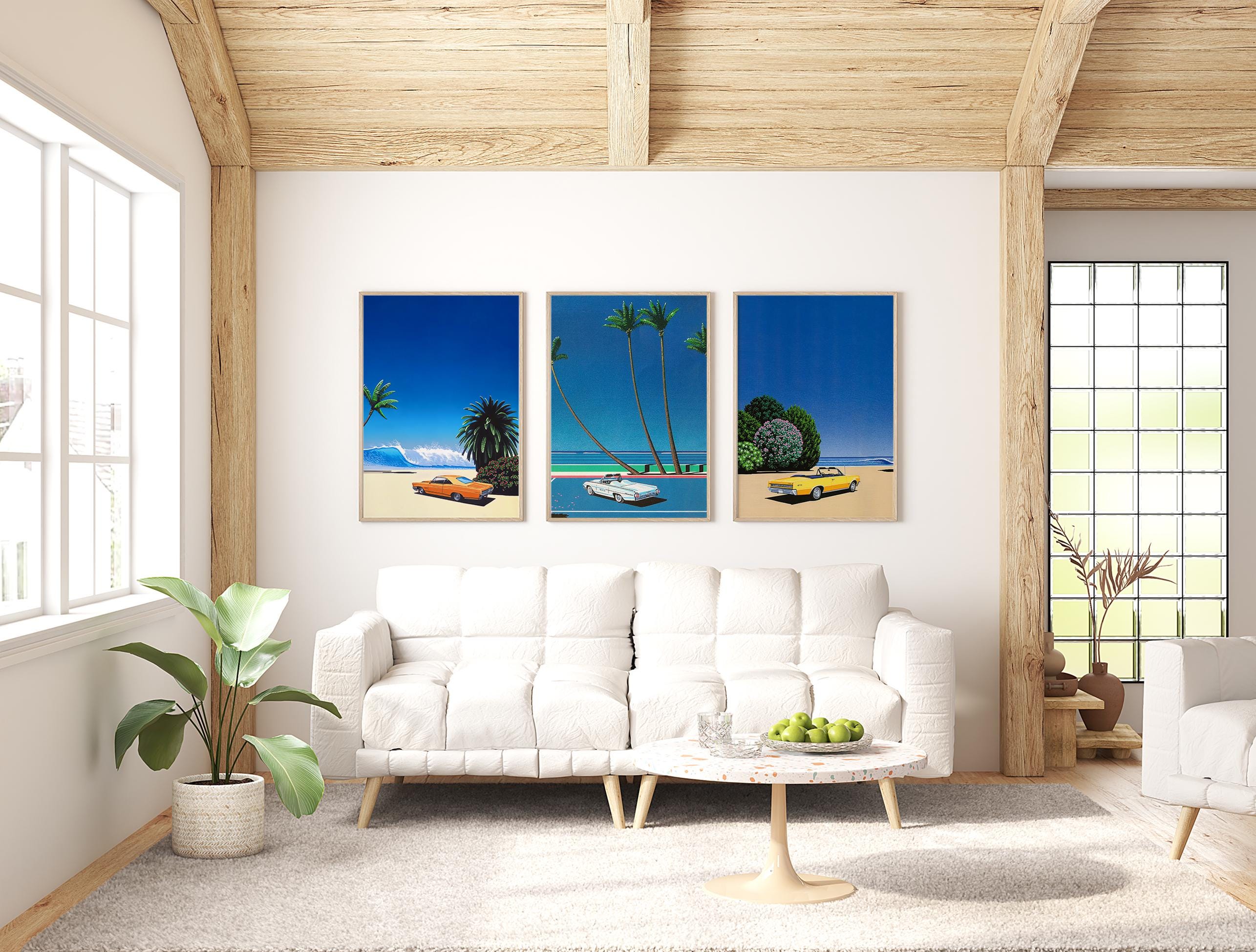 Chillside, Impender Beach,sweet Breeze by Hiroshi Nagai Set of 3