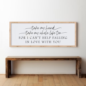 Take My Hand Holzschild – Kann Liebe sein?