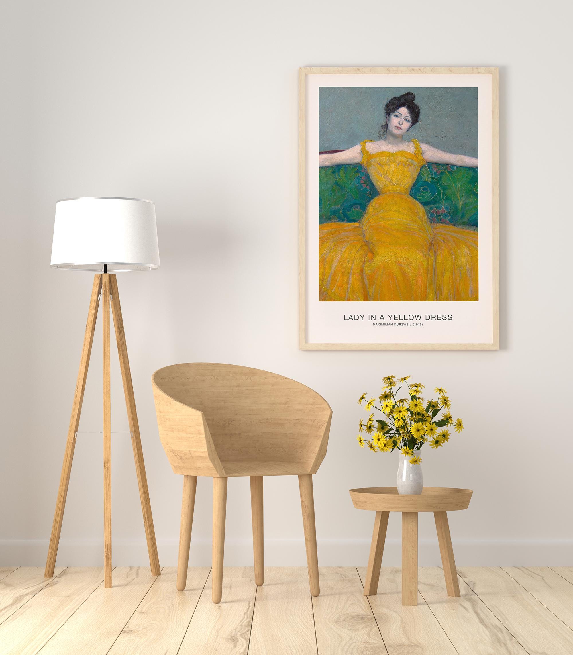 chinese dress ladies overstockArt Lady in Yellow Dress by Max Kurzweil with Opulent Frame :  Amazon.com.au: Home