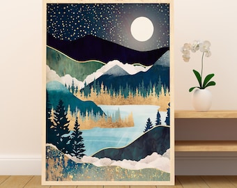Wood Framed Canvas Home Artwork Decoration Nordic Style Abstract Color Canvas Wall Art for Living Room, Bedroom, Office Nordic