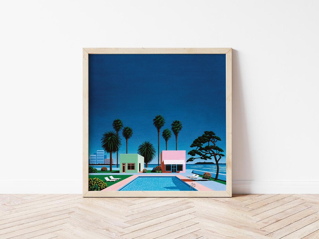 Pacific Breeze by Hiroshi Nagai, Wooden Framed Art, Japanese Retro