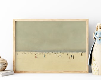 Oprawiony obraz olejny Krajobraz Drewniany wydruk Sztuka ścienna, Natura Oprawiona Duża Galeria Sztuki, Sztuka Vintage, Sztuka Minimalistyczna, Prezent, Dekoracja Ścienna