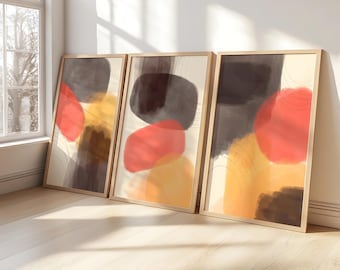 Set of 3 Prints, Mid Century Modern Wall Art Set of 3, Printable Wall ...