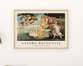 ヴィーナスの誕生 1485 複製版画、サンドロ・ボッティチェリ