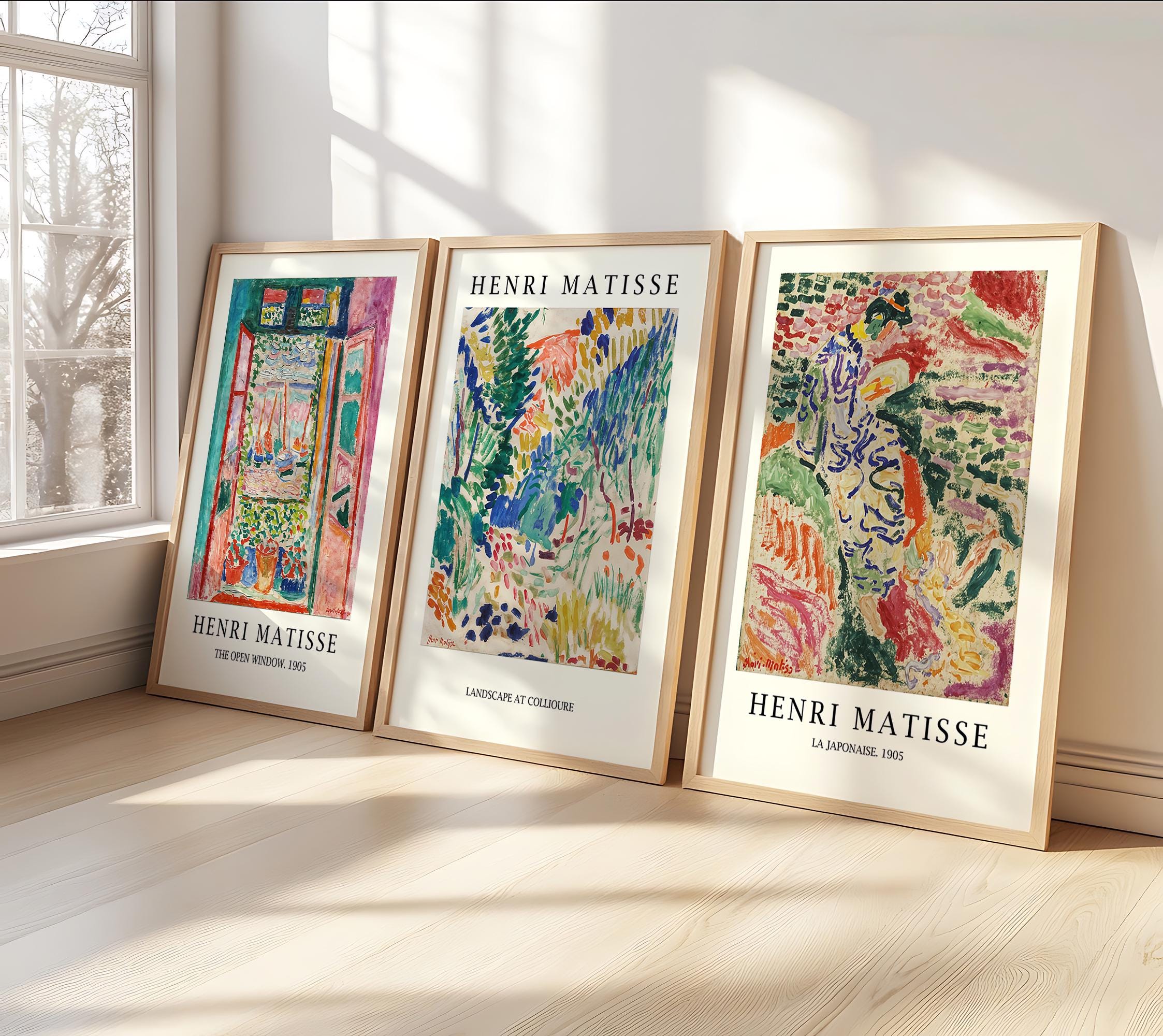 Henri Matisse Prints Set of 3 Wooden Framed- Matisse Poster, Matisse ...