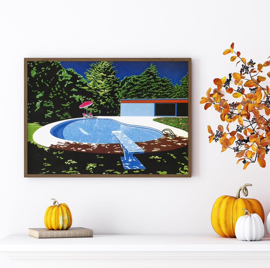 NIAGARA Hiroshi Nagai, Wooden Framed Art, Japanese Retro Wall