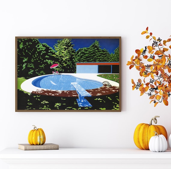 NIAGARA Hiroshi Nagai, Wooden Framed Art, Japanese Retro Wall