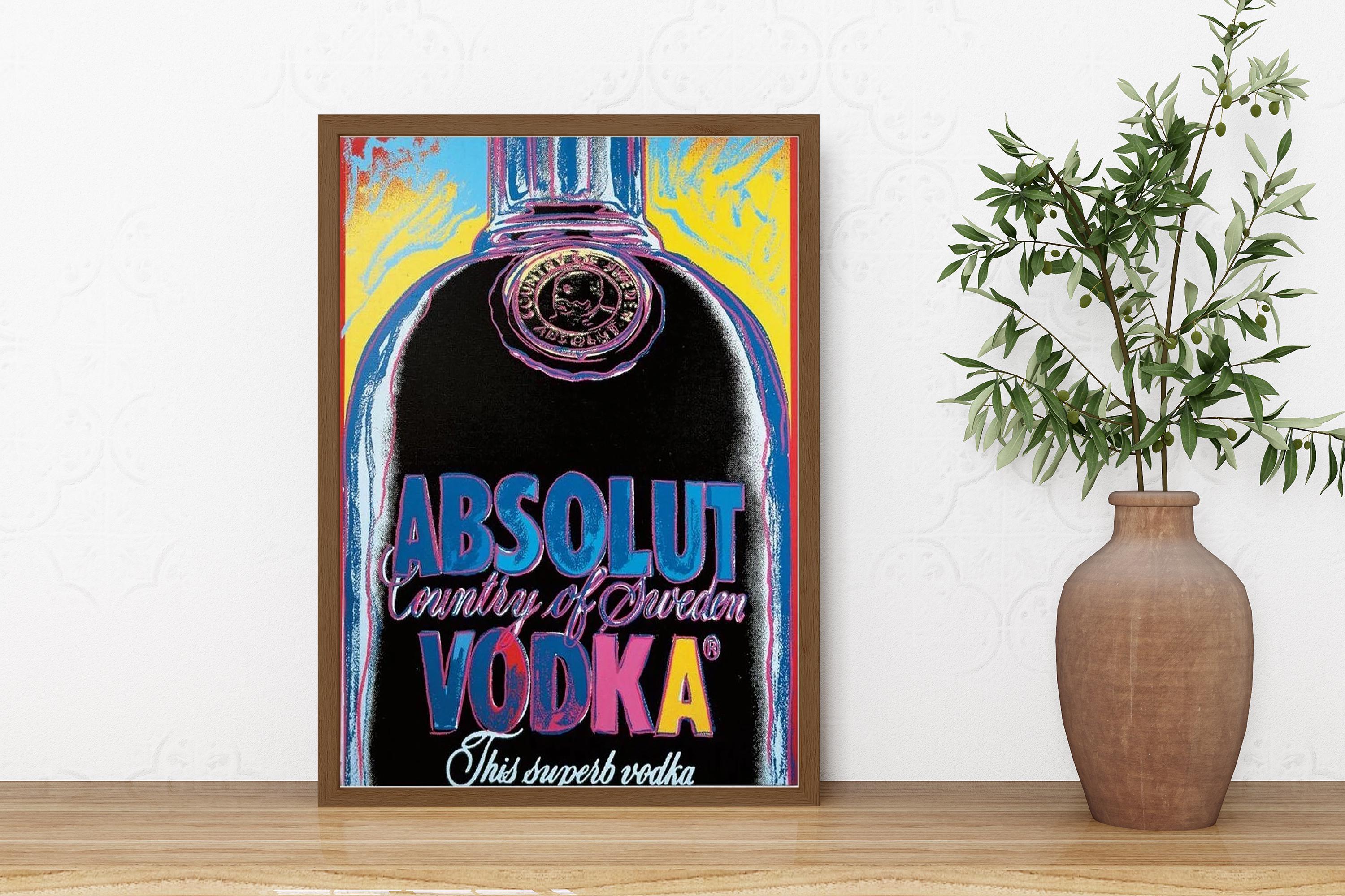 アブソルートウオッカABSOLUT WARHOLアンディウオホールアートポスター Andy Warhol Absolut Vodka, Wooden Framed Art, Iconic Pop Art