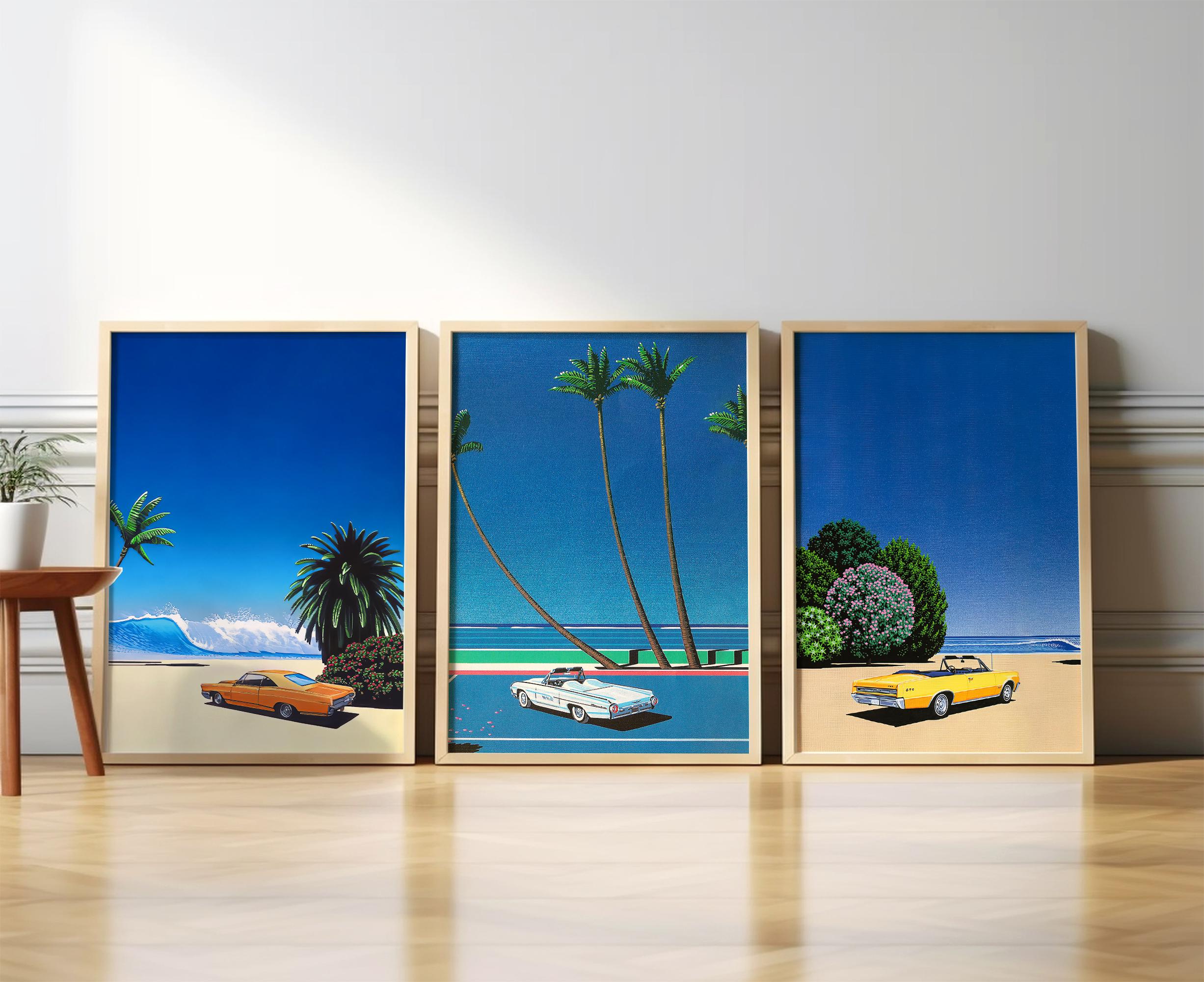 Chillside, Impender Beach,sweet Breeze by Hiroshi Nagai Set of 3