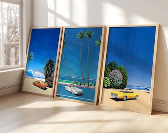 Chillside, Impender Beach,sweet Breeze by Hiroshi Nagai Set of 3