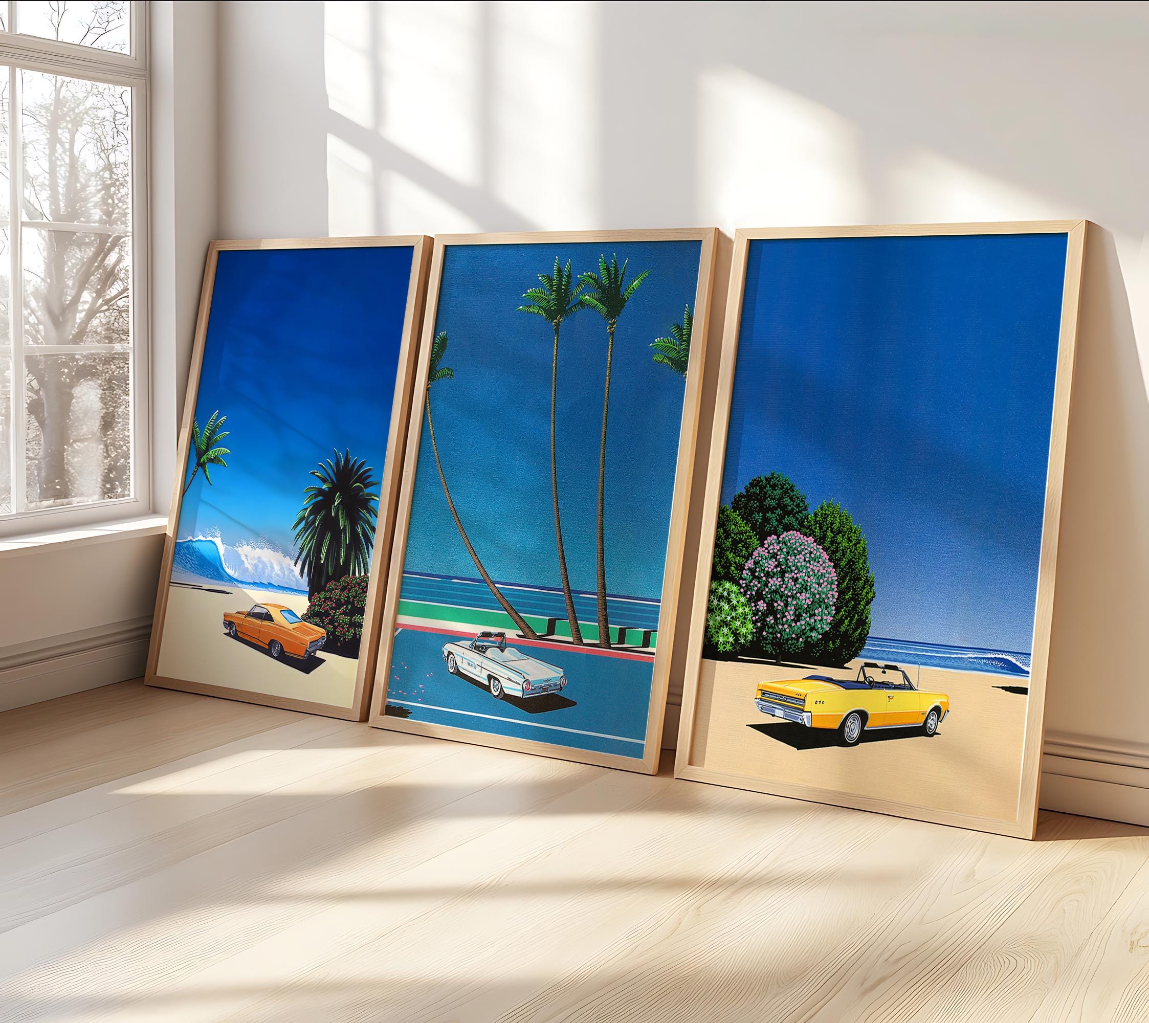 Chillside, Impender Beach,sweet Breeze by Hiroshi Nagai Set of 3