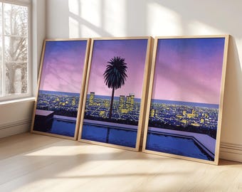 Pacific Breeze 2 by Hiroshi Nagai Set of 3 , Wooden Framed Art, Japanese Retro Wall Print, 80s Aesthetic Decor, Vintage Coastal Poster