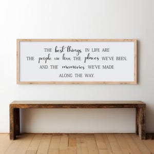 The best things in life wooden Framed, Farmhouse wall art, Inspirational Famly quote, Positive quotes, Quote print, Best friend gift