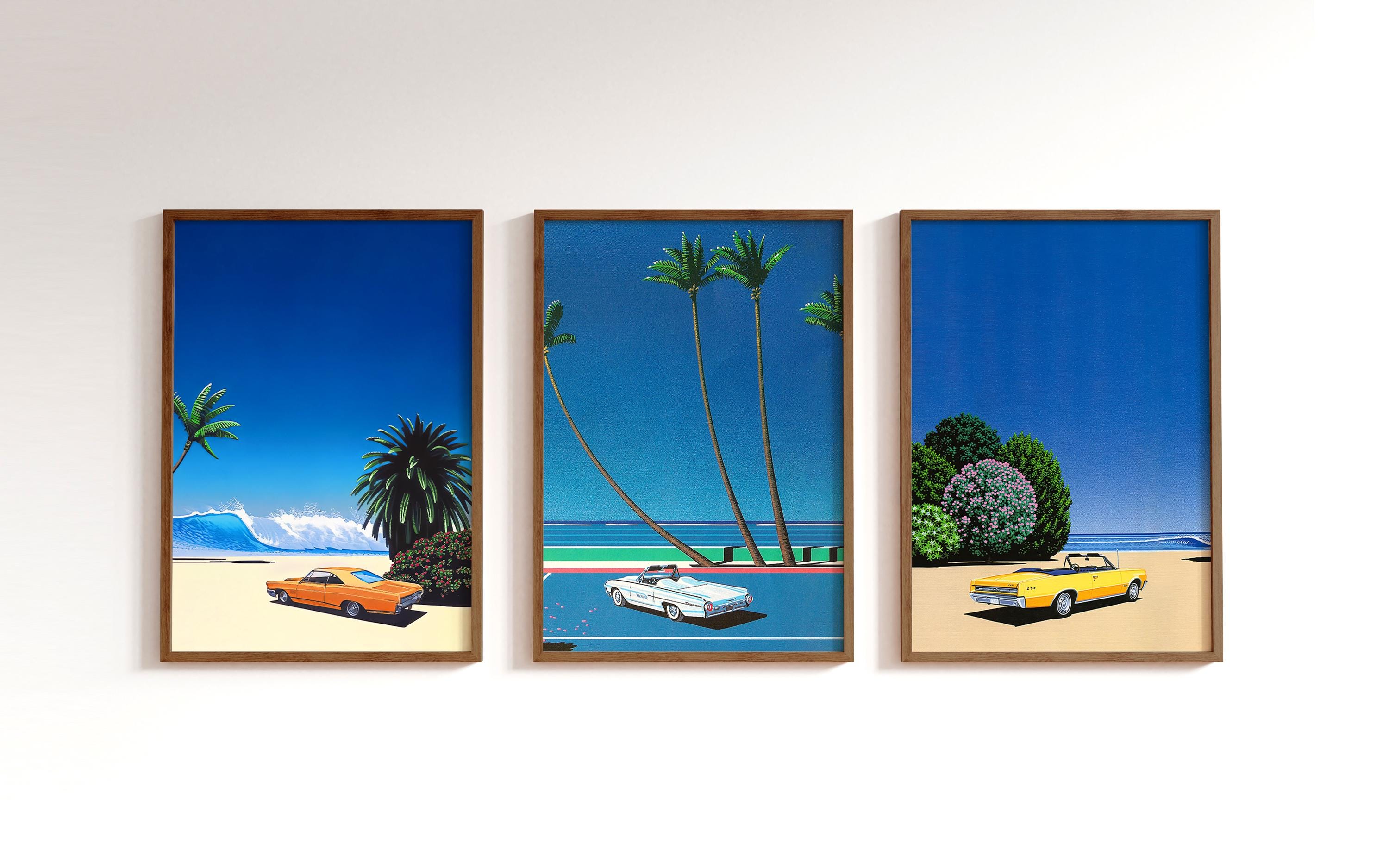 Chillside, Impender Beach,sweet Breeze by Hiroshi Nagai Set of 3