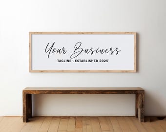 Custom Indoor Business Signs, Wooden Framed Art, Personalized Signs for Business Signage, Company Signs, Custom Indoor Signs