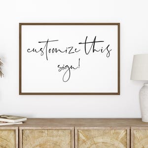 Custom Wooden Framed Wall Art Sign | Choose your sign and quote