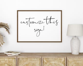 Custom Wooden Framed Wall Art Sign | Choose your sign and quote