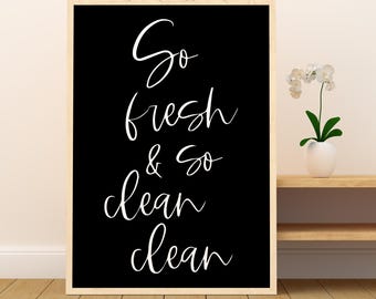 bathroom wall decor, so fresh and so clean clean sign, bathroom signs, farmhouse bathroom, bathroom decor, bathroom wall art, wood signs
