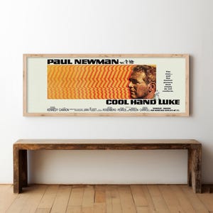 Poster con cornice in legno di "Cool Hand Luke", edizione speciale del film realizzata a mano, regalo unico per i fan di Paul Newman, poster e stampe unici.