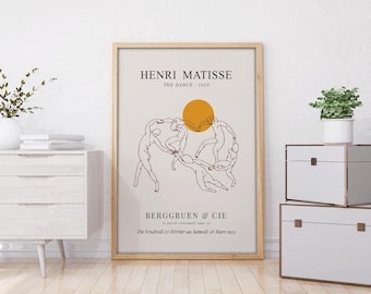 Henri Matisse The Dance, Wooden Framed Wall Art, European Abstract Art Print, Colorful Home Decor, Vintage MDF Artwork