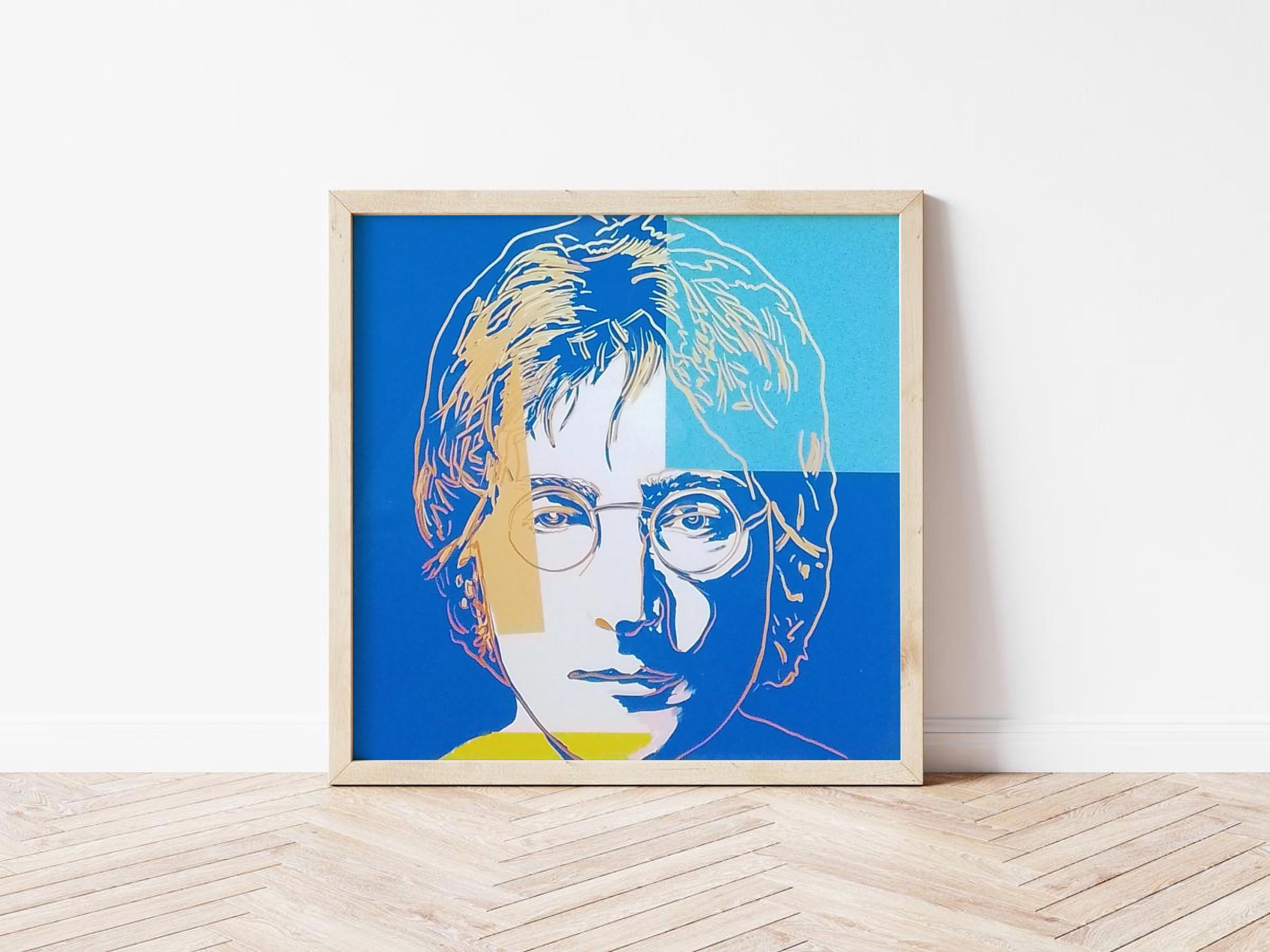 Andy Warhol John Lennon, Wooden Framed Art, Iconic Pop Art