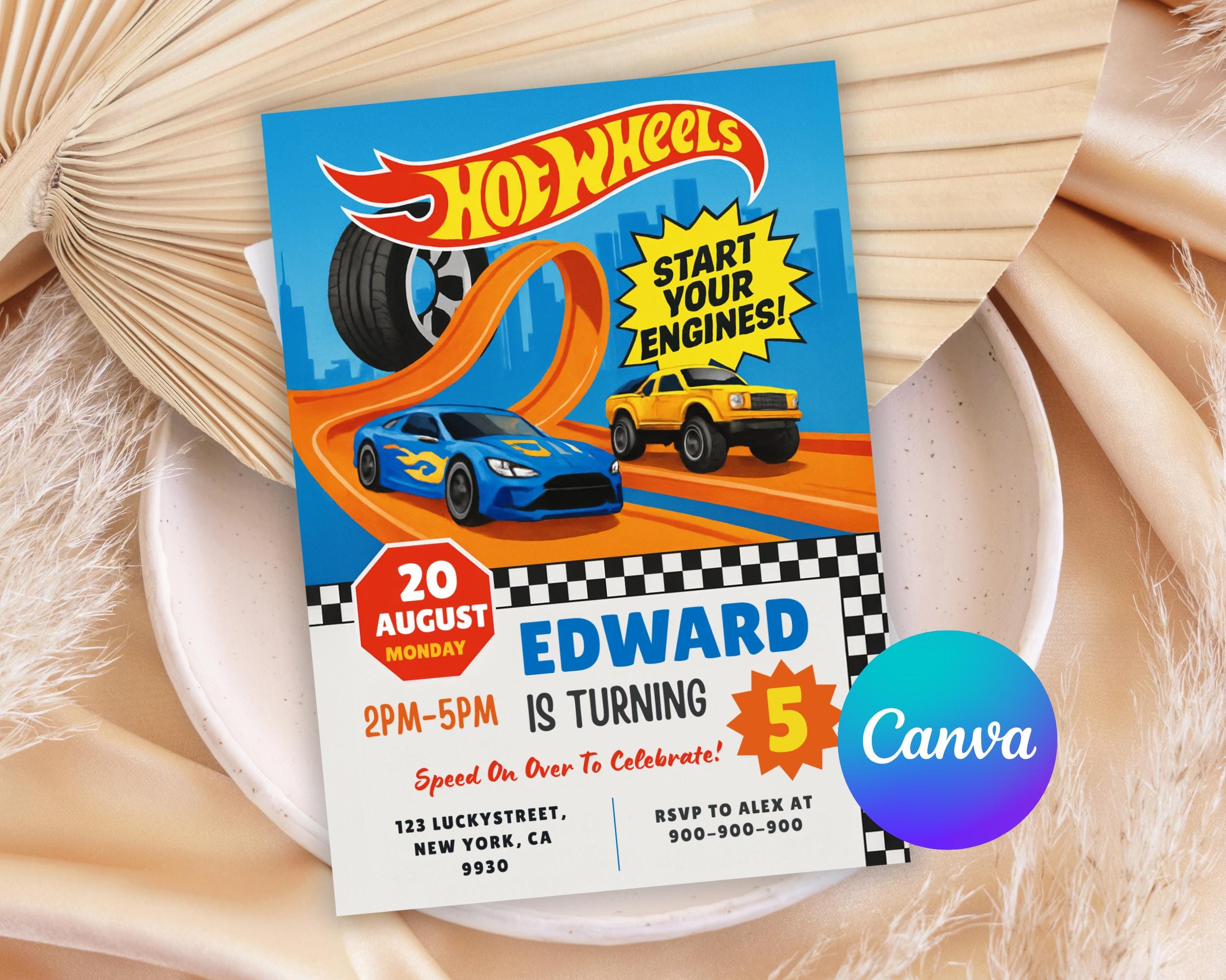 Hot Wheels Birthday Card - Etsy UK
