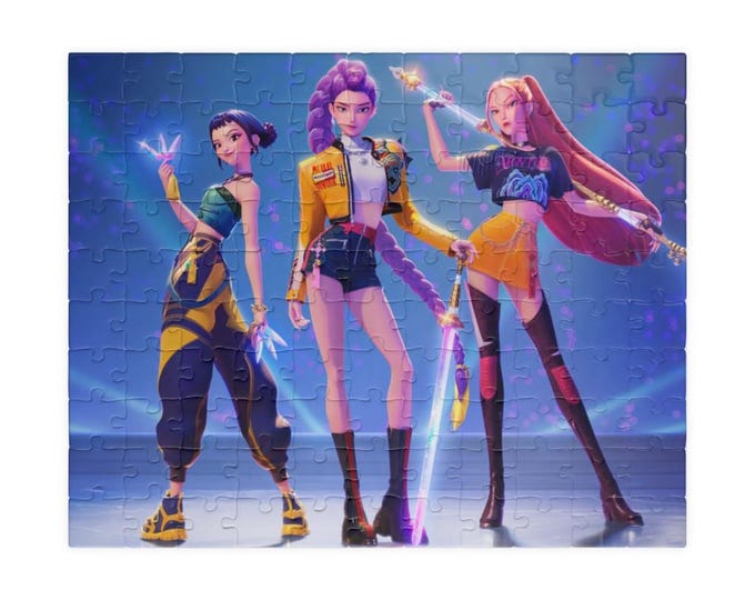 K-Pop Demon Hunters Jigsaw Puzzle - Official Netflix Series Fun! (Perfect Birthday & School Gift)