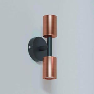 Modern Double Head GU10 Wall Light - Industrial Metal Sconce - Light Fixture Lamp for Hallway
