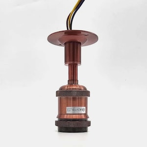 Lámpara de techo con conducto E27 - Montaje empotrado industrial de granja - Portalámparas adecuado para iluminación