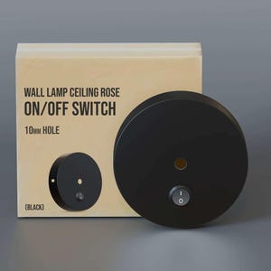 Kit de roseta de techo con interruptor - Conversión de lámpara colgante de metal DIY - Iluminación DIY - Piezas de lámpara