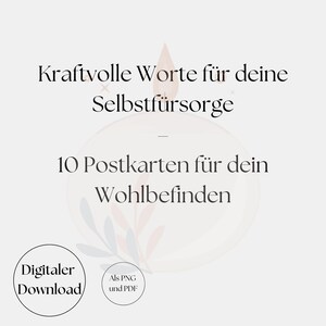 10 cartes postales numériques pour prendre soin de soi – à imprimer | encouragement, pleine conscience, santé mentale