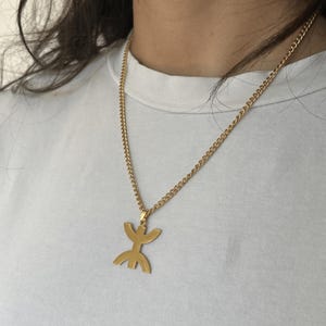Pendentif Berbère Symbolique - Alliage Argenté - 25-30 Cm - Neuf Sans Emballage