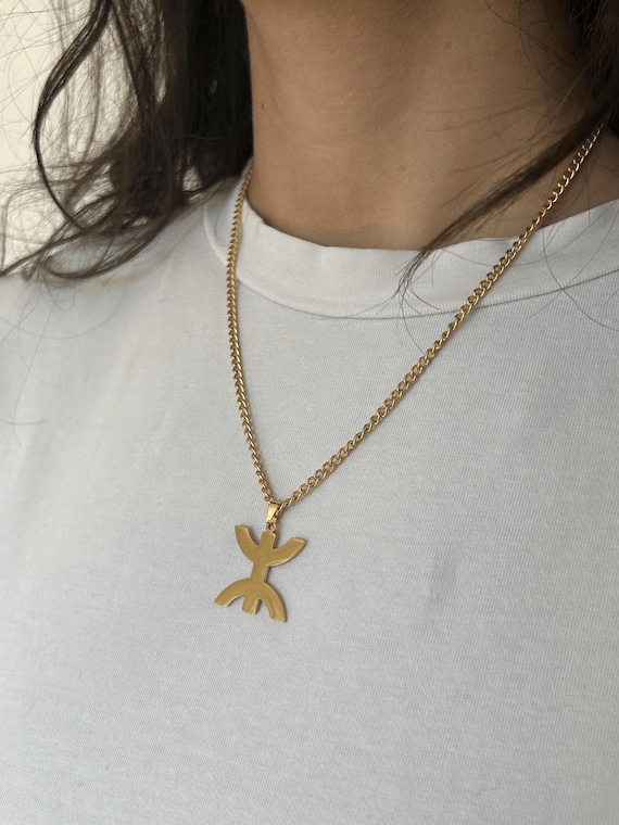 Amazigh Necklace ⵣ – Yaz Symbol Pendant – Berber Jewelry for Men