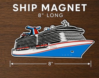 Carnival Cruise Line Magnet • Personalized Stateroom Door Magnet • Custom Cruise Ship Magnet • Cruise Door Decor