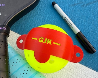 Custom Initials Pickleball Ball Marker Stencil – Reusable Pickleball Stamp – Personalized Pickleball Gift – Monogram Marking Stencil