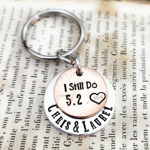 Personalized Names and Anniversary Date, I Still Do Anniversary Gift, Lucky Copper Penny Key Chain, Anniversary Gift for Him or Her Couples