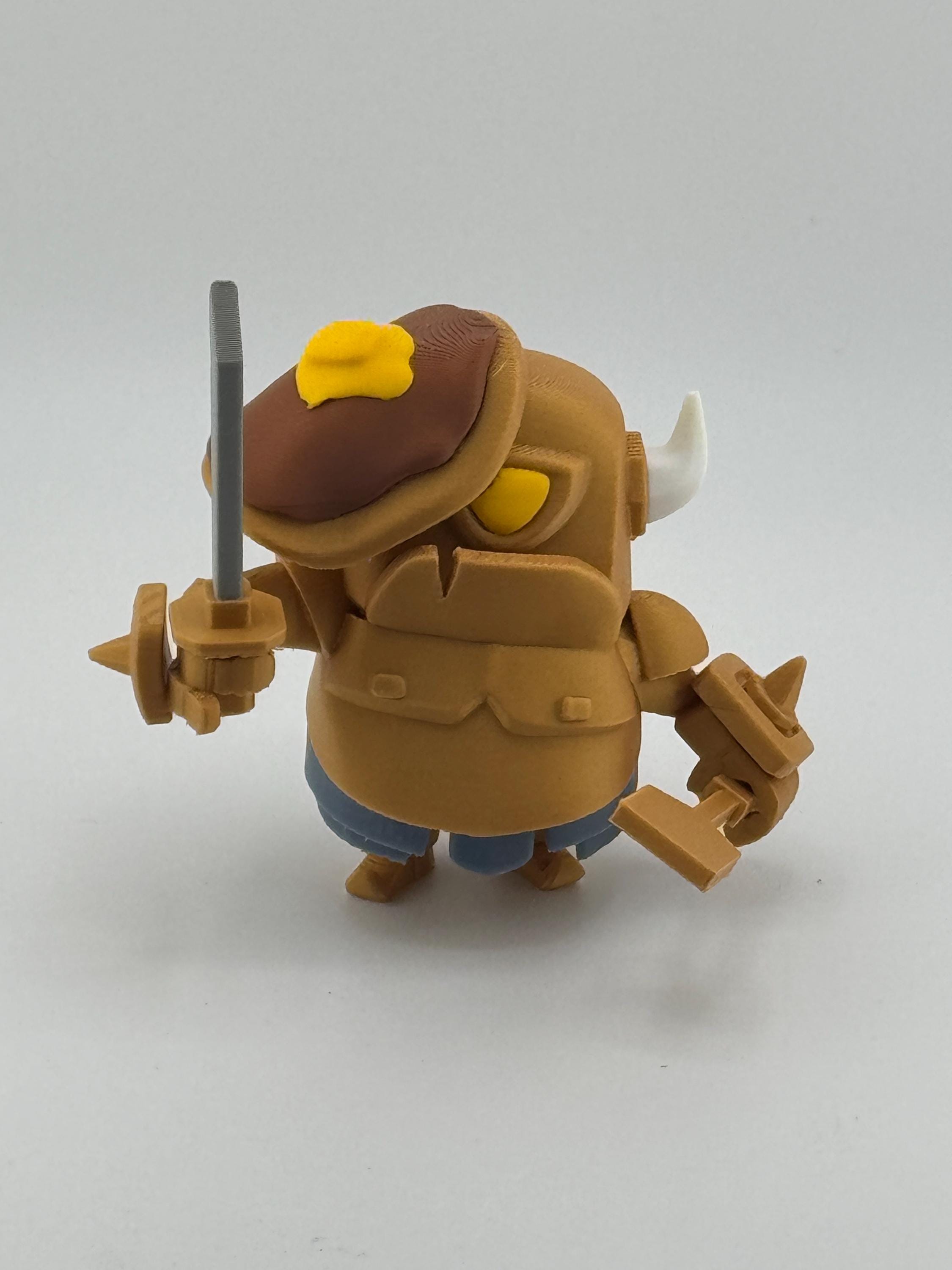 Clash Royale Inspired Mini Pekka Hero Pancake Figure 4 Inches Tall