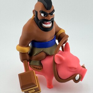 Figura multicolor de Hog Rider de 3,8 pulgadas de alto inspirada en Clash Royale imagen 4