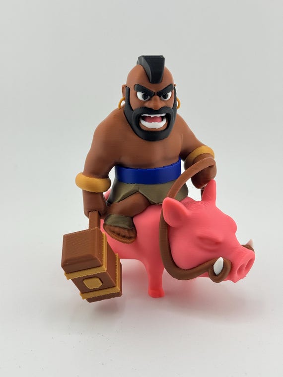 Clash Royale Inspired Hog Rider 3.8 inches tall multicolor figure