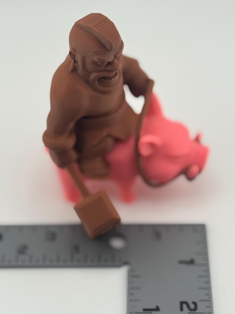 Clash Royale Inspired Hog Rider Figure 4.2 Inches Tall Brown & Pink - Etsy