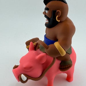 Figura multicolor de Hog Rider de 3,8 pulgadas de alto inspirada en Clash Royale imagen 5