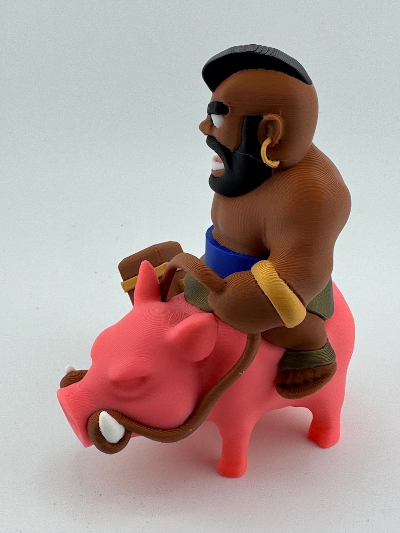 Figura multicolor de Hog Rider de 3,8 pulgadas de alto inspirada en Clash Royale imagen 5